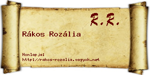 Rákos Rozália névjegykártya