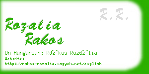 rozalia rakos business card